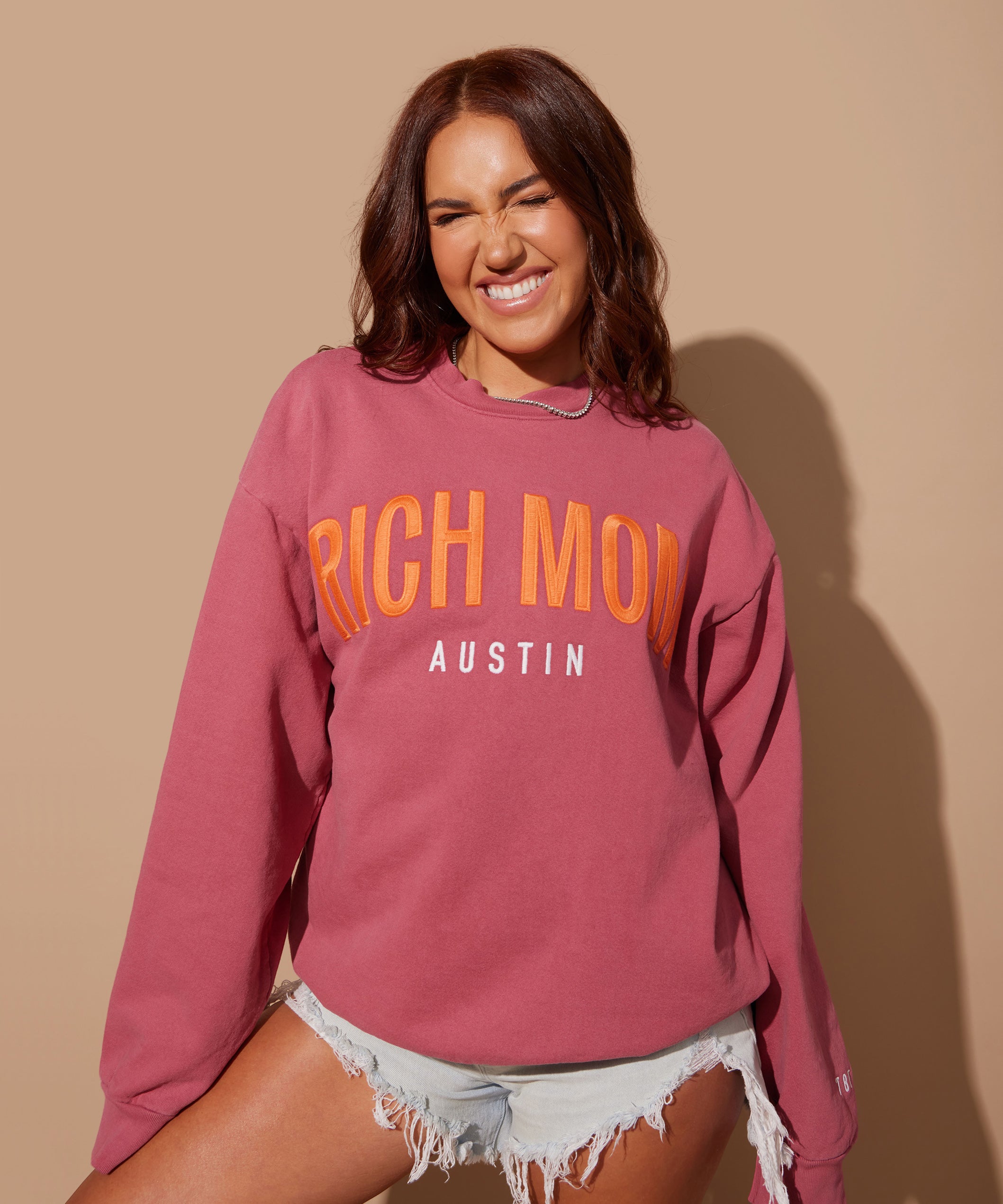 Tinx wears Rich Mom Gear: Austin